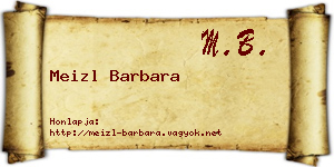 Meizl Barbara névjegykártya